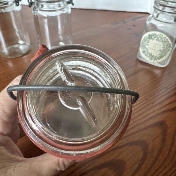 Lot Of 5 Vintage Glass Canning Jars Metal Bales 8 0z - Picture 6 of 16